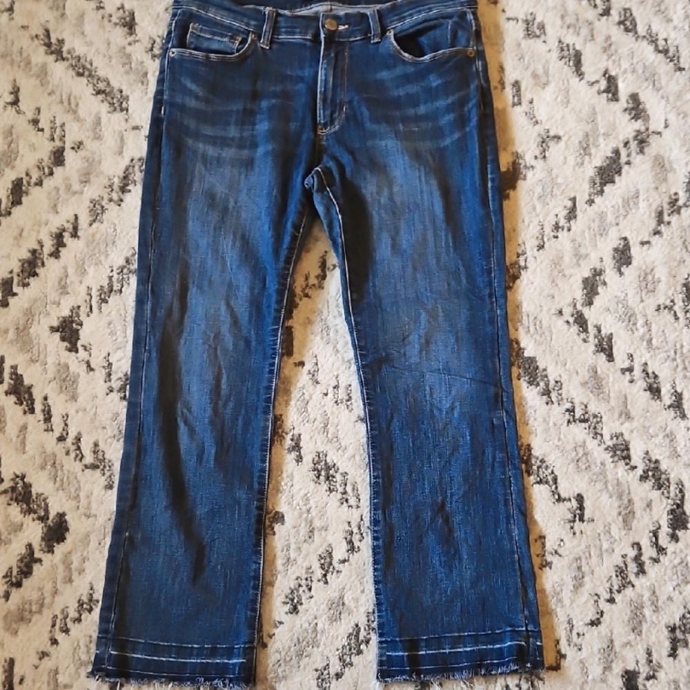 Banana Republic Cropped Dark Blue Jeans